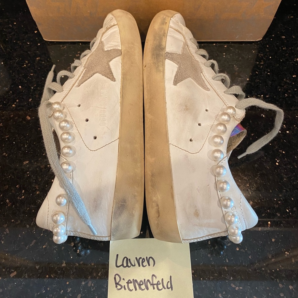SOLD 🦄Golden Goose Pearl Necklace Superstars Sz 38🦄 - Picture 5 of 15
